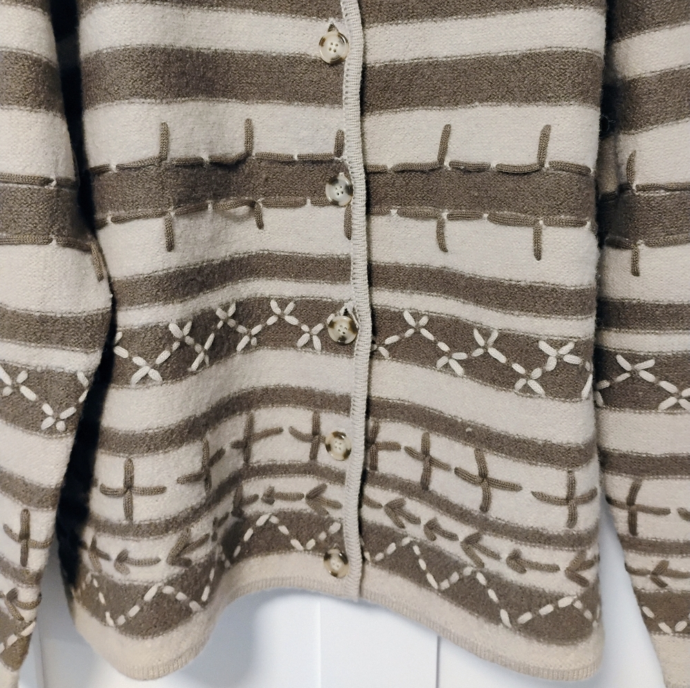 Christopher & Banks Wool Button Up Sweater - image 2